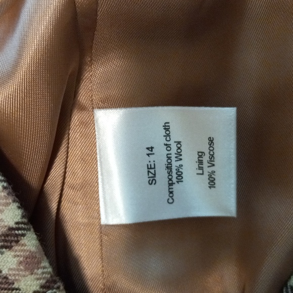 Really Wild wool brown and beige skirt. Size 14. NWT. - Picture 5 of 6